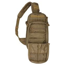 showing off pockets of Rush Moab Go-Bag