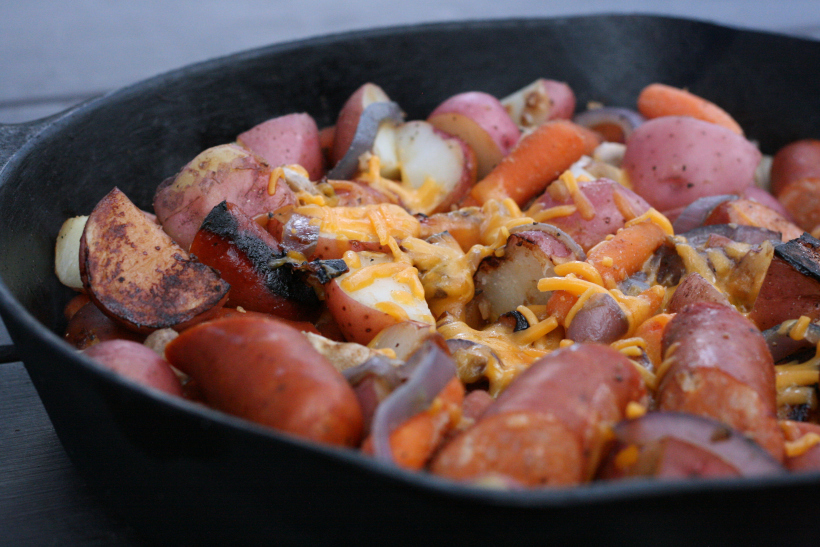 One Pan Sausage Skillet Dinner | doughseedough.net